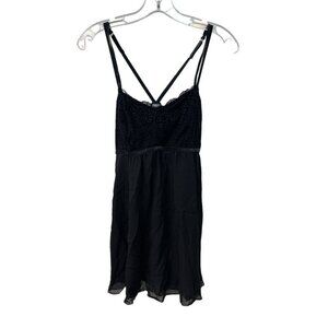 SOMA Limited Edition Velvet Noir Babydoll Teddy Sheer Sexy Size Medium
